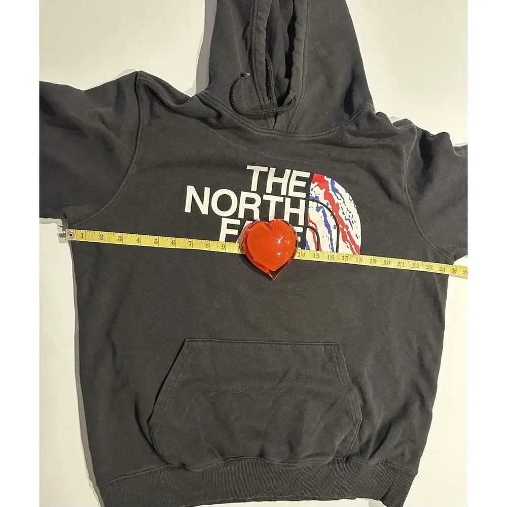 The North Face Mens Black Graphic Logo Pullover Hoodie Sz large Outdoor Relaxed